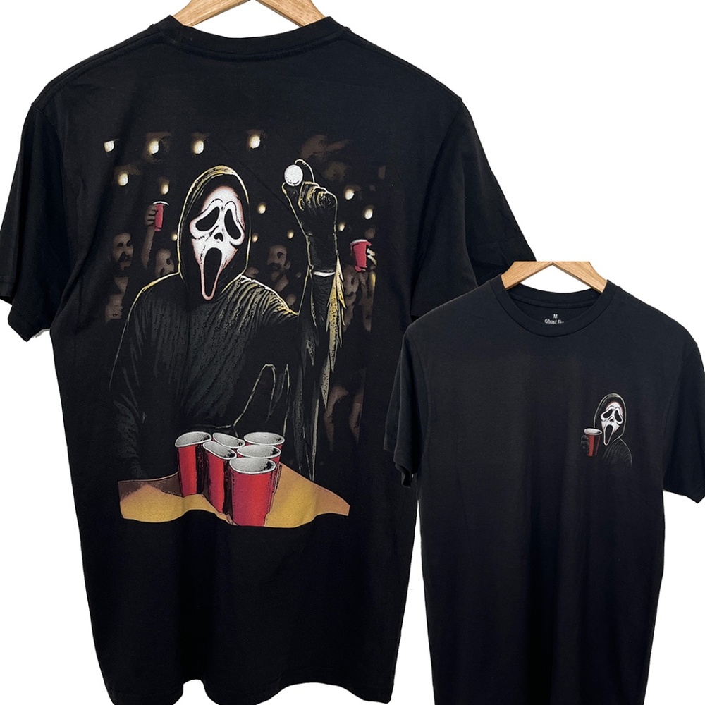 NWOT Ghost Face Beer Pong T-Shirt Men's Unisex Medium